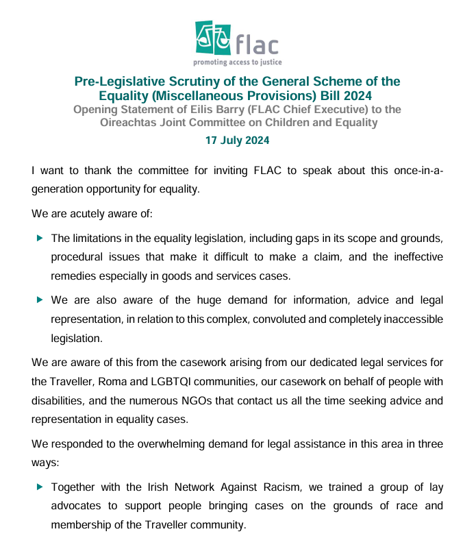 Preview of Pre-Legislative Scrutiny of the General Scheme of the Equality (Miscellaneous Provisions) Bill 2024