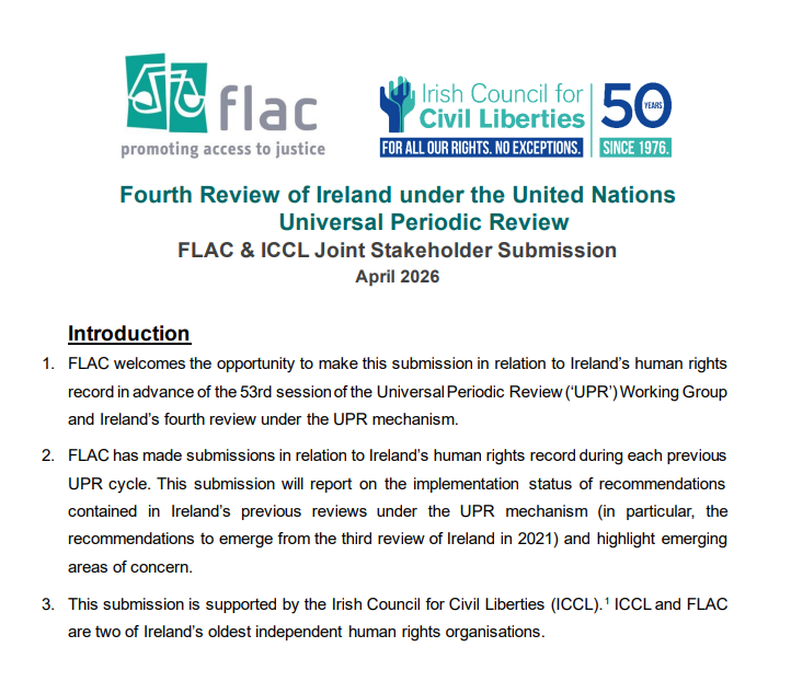 Preview of Fourth Review of Ireland under the United Nations Universal Periodic Review