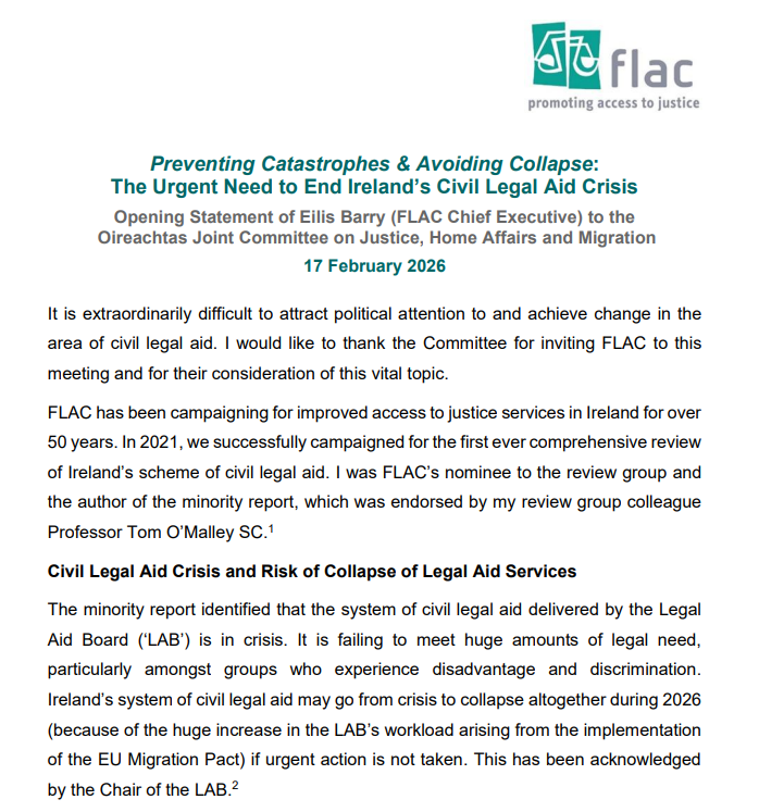 Preview of Preventing Catastrophes & Avoiding Collapse: The Urgent Need to End Ireland’s Civil Legal Aid Crisis